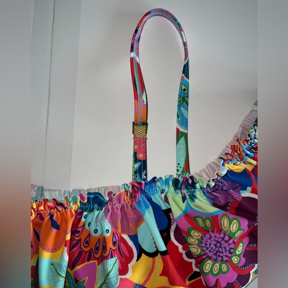 Bleu Rod Beattie Make It Pop off the shoulder Sz 6 ruffle swimsuit - Picture 3 of 5